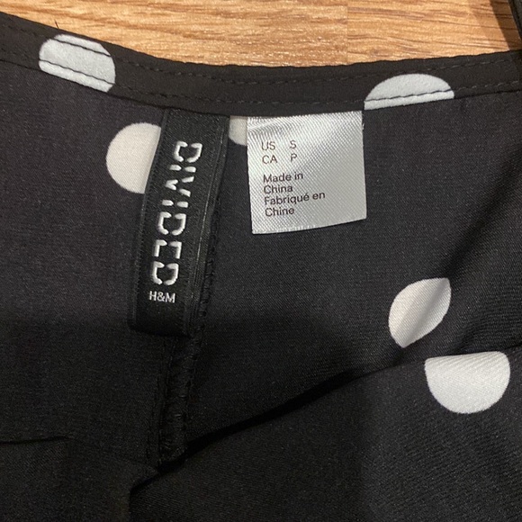 Black and White polka dot spaghetti strap dress - Picture 3 of 4